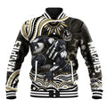 Personalized Collingwood Magpies Football Baseball Jacket Aboriginal Dot Art - Dreamtime Football Mascot