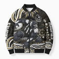 Personalized Collingwood Magpies Football Bomber Puffer Jacket Aboriginal Dot Art - Dreamtime Football Mascot