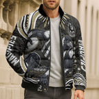 Personalized Collingwood Magpies Football Bomber Puffer Jacket Aboriginal Dot Art - Dreamtime Football Mascot