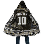 Personalized Collingwood Magpies Football Cloak Aboriginal Dot Art - Dreamtime Football Mascot