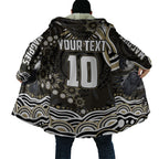 Personalized Collingwood Magpies Football Cloak Aboriginal Dot Art - Dreamtime Football Mascot