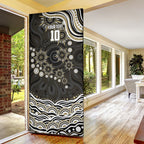 Personalized Collingwood Magpies Football Door Cover Aboriginal Dot Art - Dreamtime Football Mascot