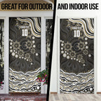 Personalized Collingwood Magpies Football Door Cover Aboriginal Dot Art - Dreamtime Football Mascot