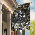 Personalized Collingwood Magpies Football Garden Flag Aboriginal Dot Art - Dreamtime Football Mascot