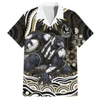 Personalized Collingwood Magpies Football Hawaiian Shirt Aboriginal Dot Art - Dreamtime Football Mascot
