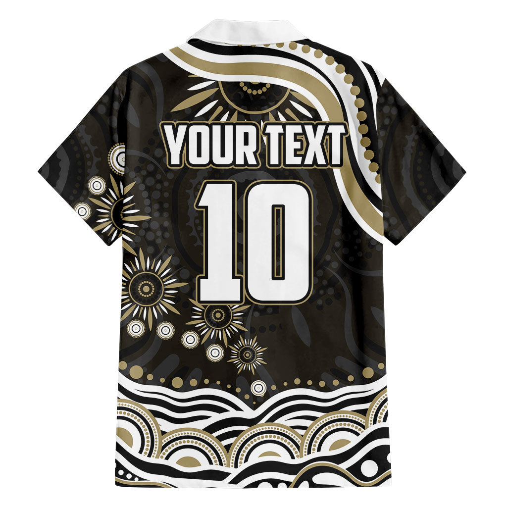Personalized Collingwood Magpies Football Hawaiian Shirt Aboriginal Dot Art - Dreamtime Football Mascot
