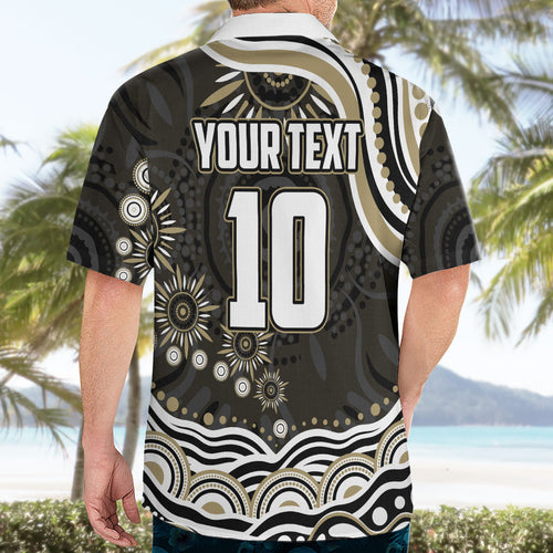 Personalized Collingwood Magpies Football Hawaiian Shirt Aboriginal Dot Art - Dreamtime Football Mascot