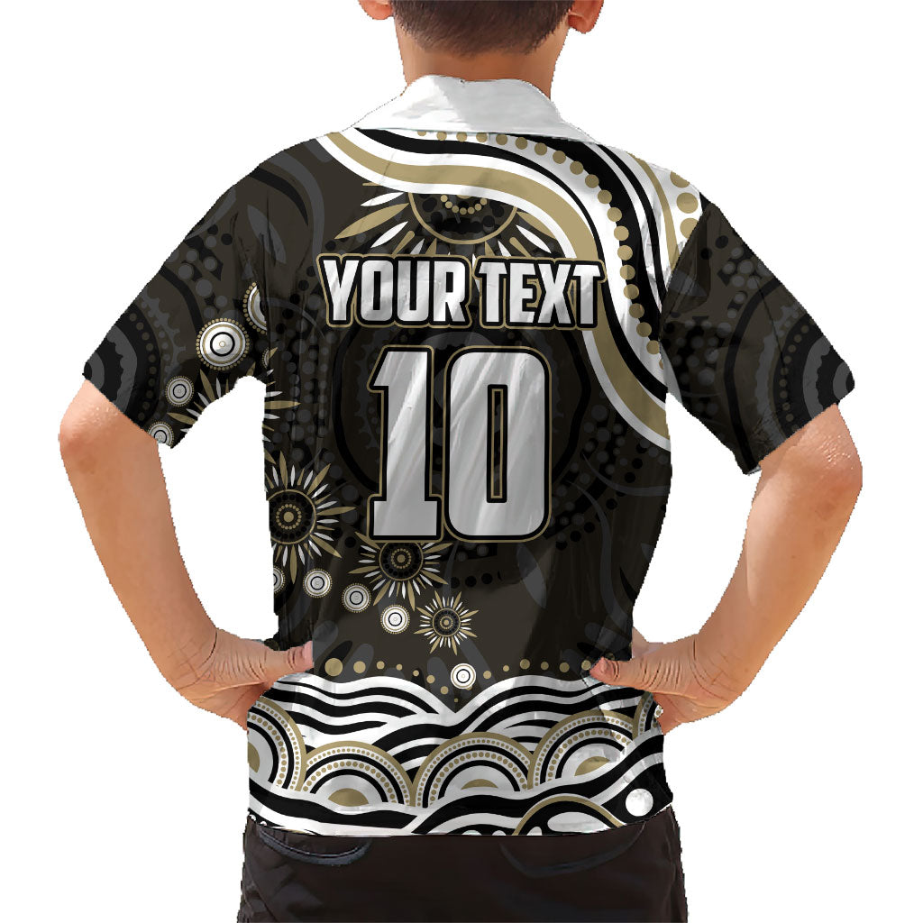 Personalized Collingwood Magpies Football Hawaiian Shirt Aboriginal Dot Art - Dreamtime Football Mascot