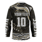 Personalized Collingwood Magpies Football Hockey Jersey Aboriginal Dot Art - Dreamtime Football Mascot