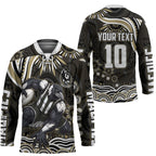 Personalized Collingwood Magpies Football Hockey Jersey Aboriginal Dot Art - Dreamtime Football Mascot