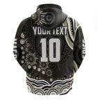 Personalized Collingwood Magpies Football Hoodie Aboriginal Dot Art - Dreamtime Football Mascot