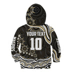 Personalized Collingwood Magpies Football Kid Hoodie Aboriginal Dot Art - Dreamtime Football Mascot