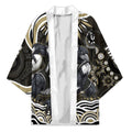 Personalized Collingwood Magpies Football Kimono Aboriginal Dot Art - Dreamtime Football Mascot