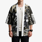Personalized Collingwood Magpies Football Kimono Aboriginal Dot Art - Dreamtime Football Mascot