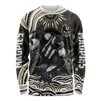 Personalized Collingwood Magpies Football Long Sleeve Shirt Aboriginal Dot Art - Dreamtime Football Mascot