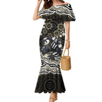Personalized Collingwood Magpies Football Mermaid Dress Aboriginal Dot Art - Dreamtime Football Mascot