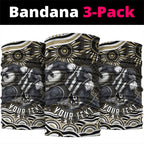 Personalized Collingwood Magpies Football Neck Gaiter Aboriginal Dot Art - Dreamtime Football Mascot