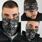 Personalized Collingwood Magpies Football Neck Gaiter Aboriginal Dot Art - Dreamtime Football Mascot