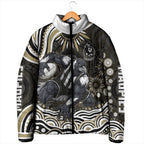 Personalized Collingwood Magpies Football Padded Jacket Aboriginal Dot Art - Dreamtime Football Mascot
