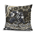 Personalized Collingwood Magpies Football Pillow Cover Aboriginal Dot Art - Dreamtime Football Mascot