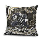 Personalized Collingwood Magpies Football Pillow Cover Aboriginal Dot Art - Dreamtime Football Mascot