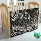 Personalized Collingwood Magpies Football Quilt Aboriginal Dot Art - Dreamtime Football Mascot