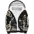 Personalized Collingwood Magpies Football Sherpa Hoodie Aboriginal Dot Art - Dreamtime Football Mascot