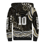 Personalized Collingwood Magpies Football Sherpa Hoodie Aboriginal Dot Art - Dreamtime Football Mascot