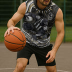 Personalized Collingwood Magpies Football Sleeveless Hoodie Aboriginal Dot Art - Dreamtime Football Mascot