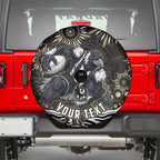 Personalized Collingwood Magpies Football Spare Tire Cover Aboriginal Dot Art - Dreamtime Football Mascot