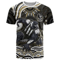 Personalized Collingwood Magpies Football T Shirt Aboriginal Dot Art - Dreamtime Football Mascot