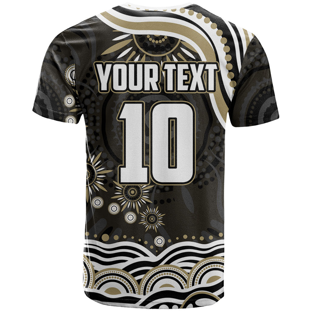 Personalized Collingwood Magpies Football T Shirt Aboriginal Dot Art - Dreamtime Football Mascot