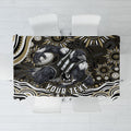 Personalized Collingwood Magpies Football Tablecloth Aboriginal Dot Art - Dreamtime Football Mascot