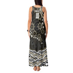 Personalized Collingwood Magpies Football Tank Maxi Dress Aboriginal Dot Art - Dreamtime Football Mascot