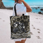 Personalized Collingwood Magpies Football Tote Bag Aboriginal Dot Art - Dreamtime Football Mascot