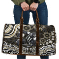 Personalized Collingwood Magpies Football Travel Bag Aboriginal Dot Art - Dreamtime Football Mascot