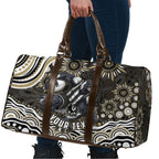 Personalized Collingwood Magpies Football Travel Bag Aboriginal Dot Art - Dreamtime Football Mascot