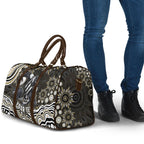 Personalized Collingwood Magpies Football Travel Bag Aboriginal Dot Art - Dreamtime Football Mascot