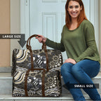 Personalized Collingwood Magpies Football Travel Bag Aboriginal Dot Art - Dreamtime Football Mascot