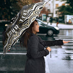 Personalized Collingwood Magpies Football Umbrella Aboriginal Dot Art - Dreamtime Football Mascot