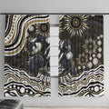 Personalized Collingwood Magpies Football Window Curtain Aboriginal Dot Art - Dreamtime Football Mascot