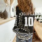 Personalized Collingwood Magpies Football Women Casual Shirt Aboriginal Dot Art - Dreamtime Football Mascot