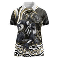 Personalized Collingwood Magpies Football Women Polo Shirt Aboriginal Dot Art - Dreamtime Football Mascot