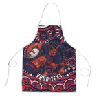 Personalized Melbourne Demons Mascot Apron Aboriginal Dot Art - Dreamtime Football Mascot