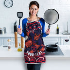 Personalized Melbourne Demons Mascot Apron Aboriginal Dot Art - Dreamtime Football Mascot