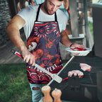 Personalized Melbourne Demons Mascot Apron Aboriginal Dot Art - Dreamtime Football Mascot