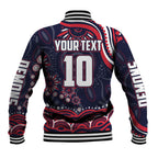 Personalized Melbourne Demons Mascot Baseball Jacket Aboriginal Dot Art - Dreamtime Football Mascot