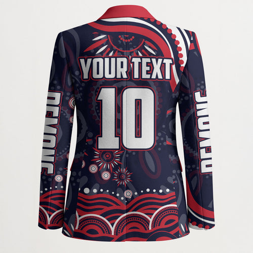 Personalized Melbourne Demons Mascot Blazer Aboriginal Dot Art - Dreamtime Football Mascot