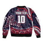 Personalized Melbourne Demons Mascot Bomber Jacket Aboriginal Dot Art - Dreamtime Football Mascot