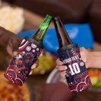 Personalized Melbourne Demons Mascot 4 in 1 Can Cooler Tumbler Aboriginal Dot Art - Dreamtime Football Mascot